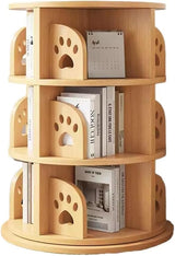 Bookshelf Tower, Round Rotating Bookcase, Revolving Bookcase for Kid and Adults