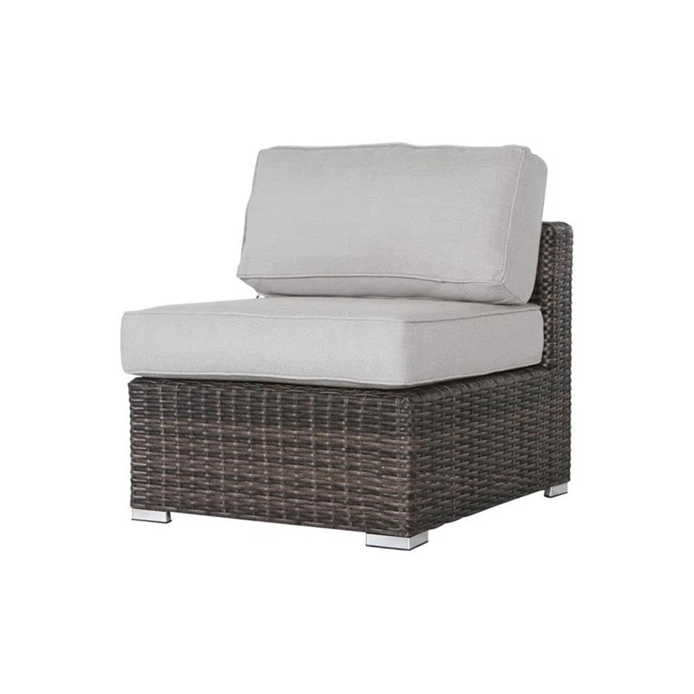 9-Piece Wicker/Rattan Sectional Set in Espresso