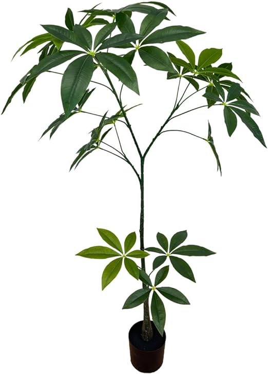 Artificial Pachira Money Tree,5ft Tall Fake Plants Artificial tree for Indoor, Fake Trees