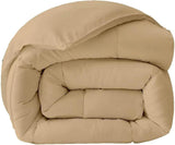 Taupe 1 PC Stitched Comforter-500 GSM Fill Power Premium Cotton Lightweight Twin-XL (68'' x 90'')