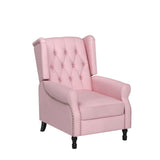 Velvet Accent Chair, Push Back Recliner Chair, Wingback Arm Chair for Living Room/Bedroom/Home