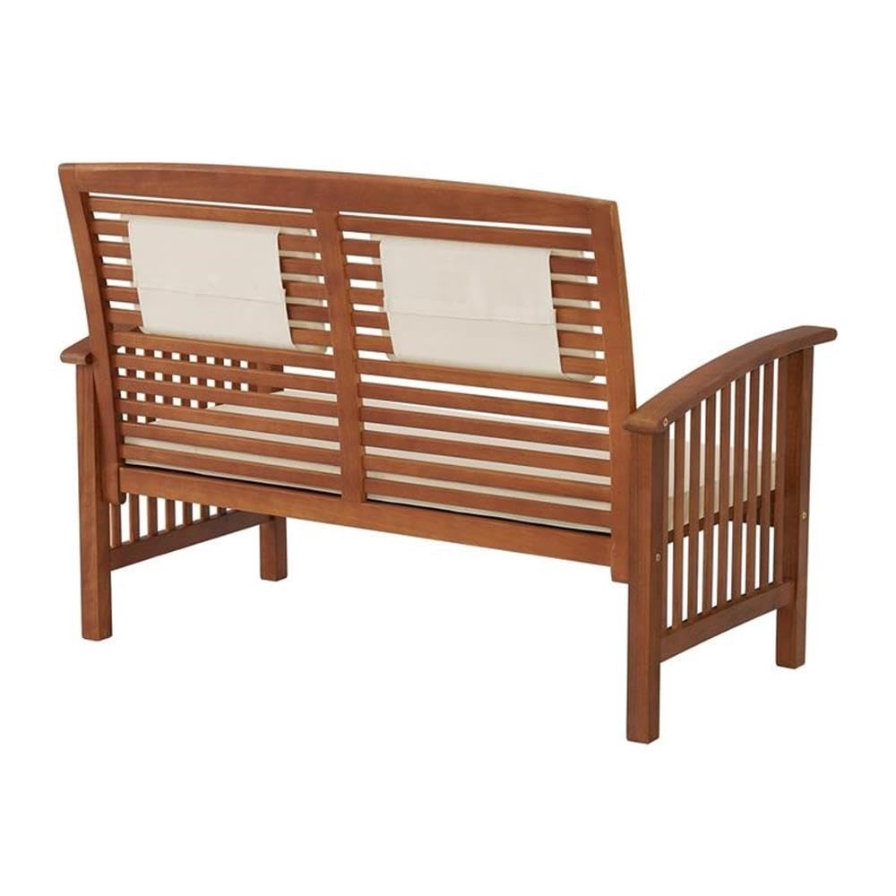 Wood Outdoor 2-Seat Bench