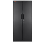 Metal Storage Cabinet, Steel Locking Storage Cabinet with 2 Magnetic Doors and 4