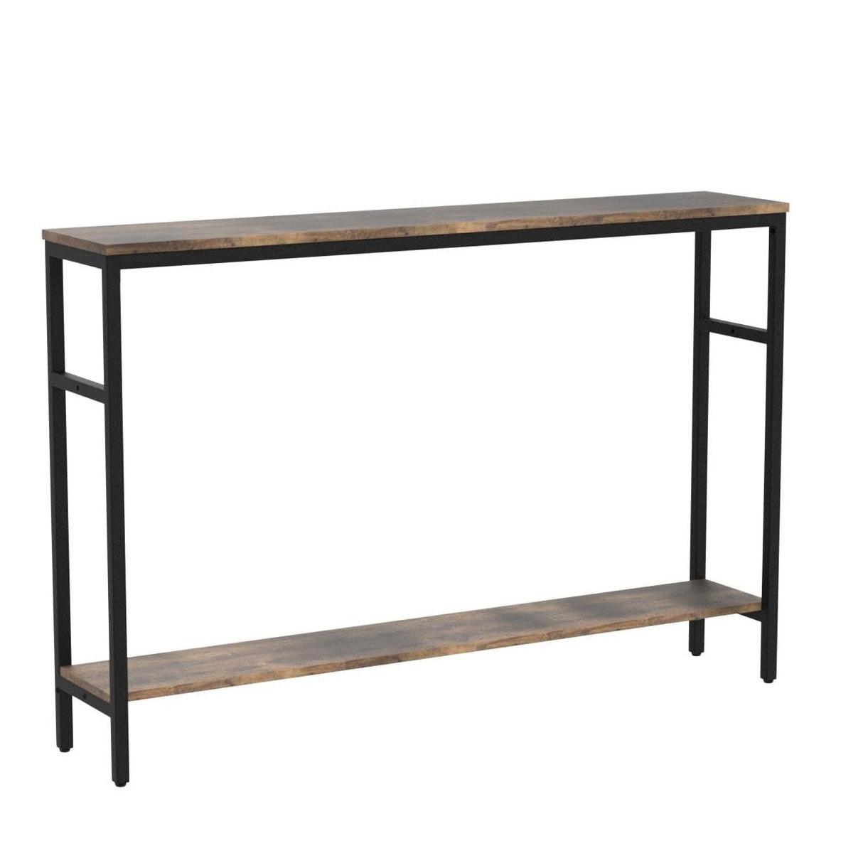 Narrow Console Table, 47 Inch Sofa Table with Adjustable Shelf, 2-Tier Long Skinny Table for Hallway,