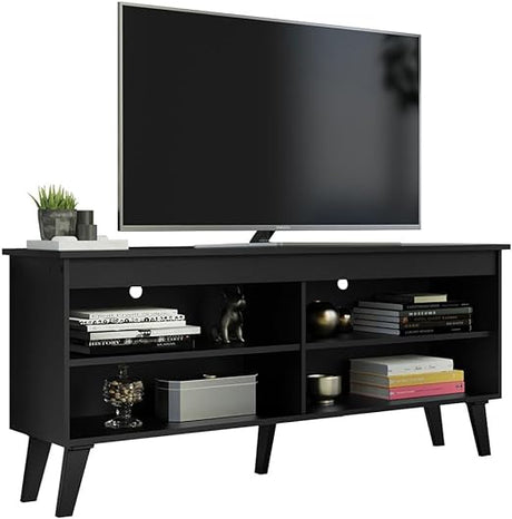 TV Stand Cabinet with 4 Shelves and Cable Management, TV Table Unit for TVs up