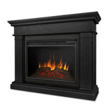 Contemporary 55.5" Wooden Surround Heater Electric Solid Wood Fireplace