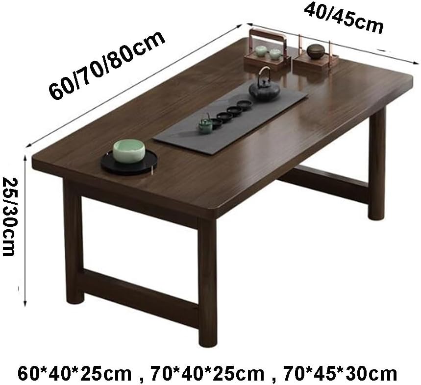Solid Wood Coffee Table, Foldable Window Table, Balcony Short Coffee Table, Laptop