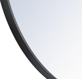 Eternity 32" Round Metal Frame Mirror in Silver