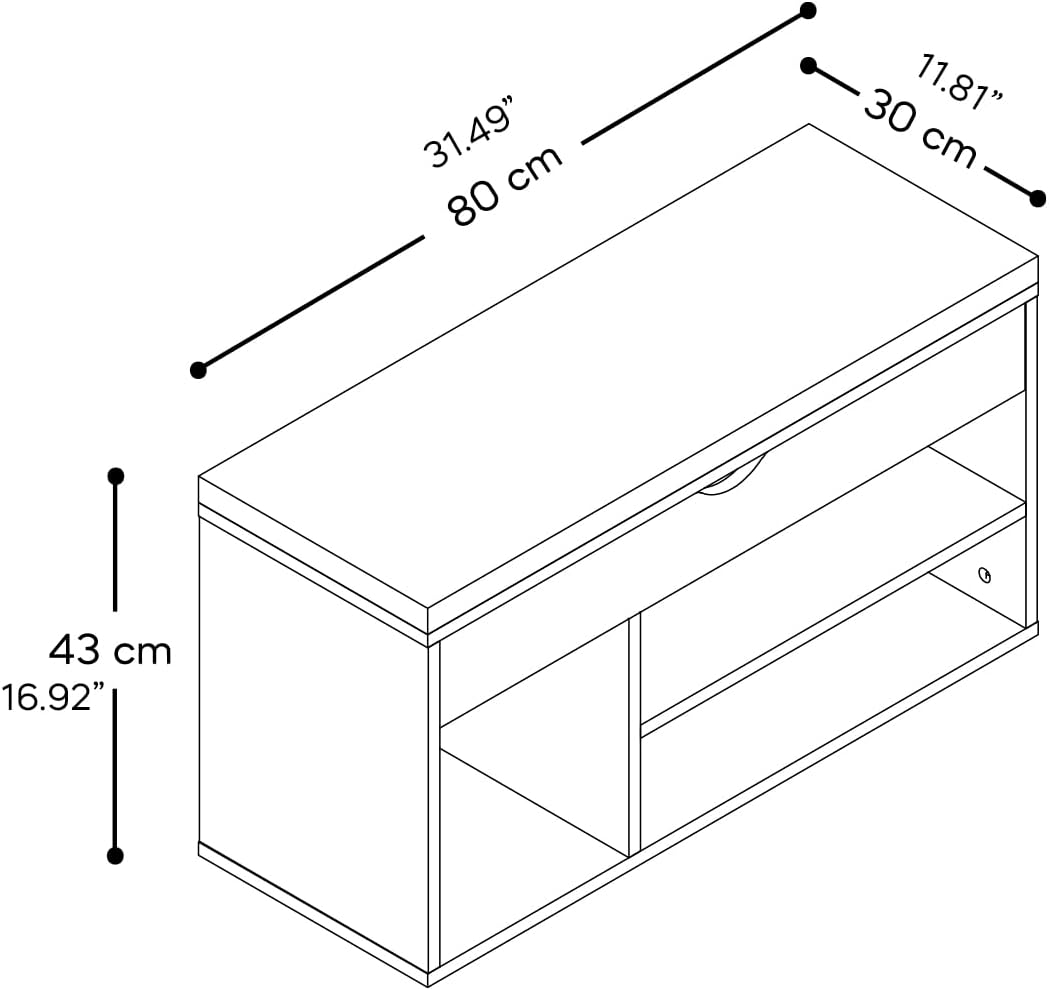 White Wood Shoe Storage Bench with Cushion, Entryway Bench with Lift Top Storage Box