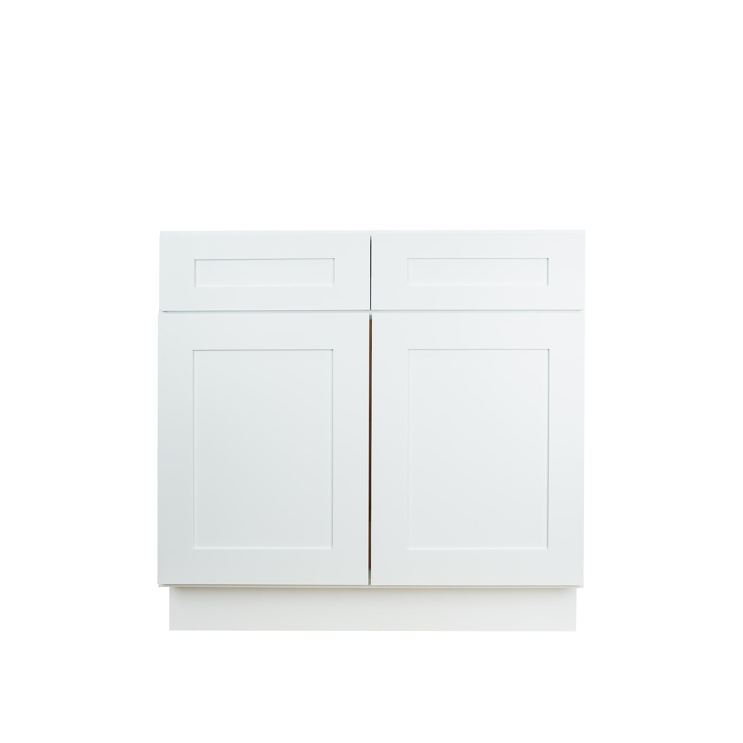 Sink Base Kitchen Cabinet 30 in. W x 24 in. D x 34.5 in. H in Shaker White Ready to Assemble