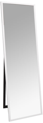 58" Framed Full Length Mirror with Easel - White