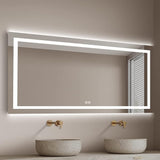 LED Bathroom Mirror with Lights 84 x 40 Inch for Wall,Smart Mirror Bathroom with Bluetooth Speaker, Anti-Fog & Dimming Vanity Mirror (Vertical/Horizontal)