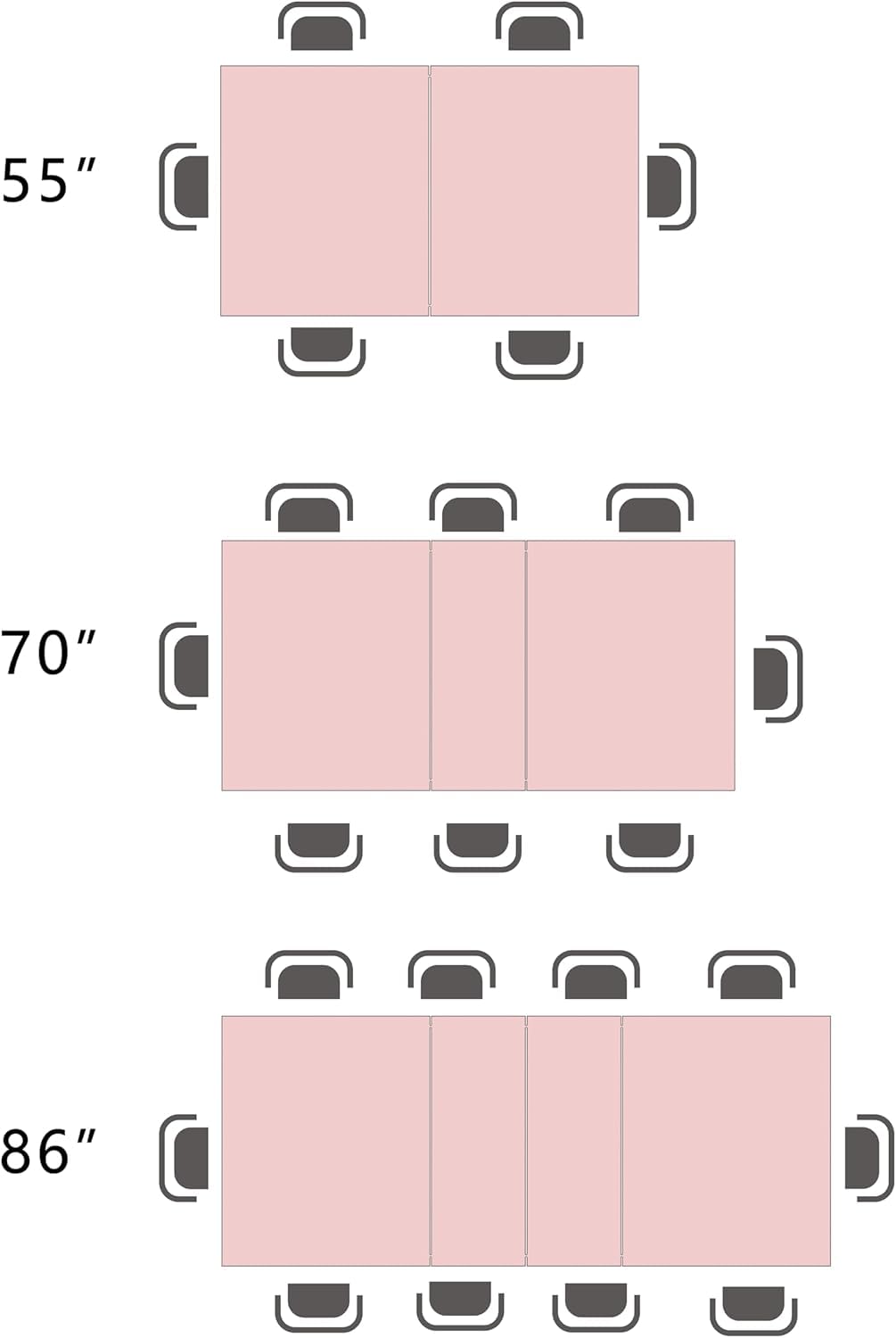 Extendable Dining Table 55-86 Inches Oak