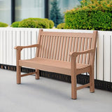 2-Person Poly Lumber Outdoor Bench with 700 Lbs Weight Capacity – Weatherproof
