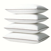 Luxury Comfort Set of 4 Queen Size Bed Pillows - Hypoallergenic Polyester Microfiber