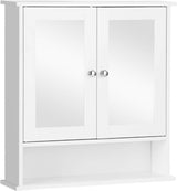 Bathroom Medicine Cabinet, Hanging Storage Cabinet with Double Mirror Doors