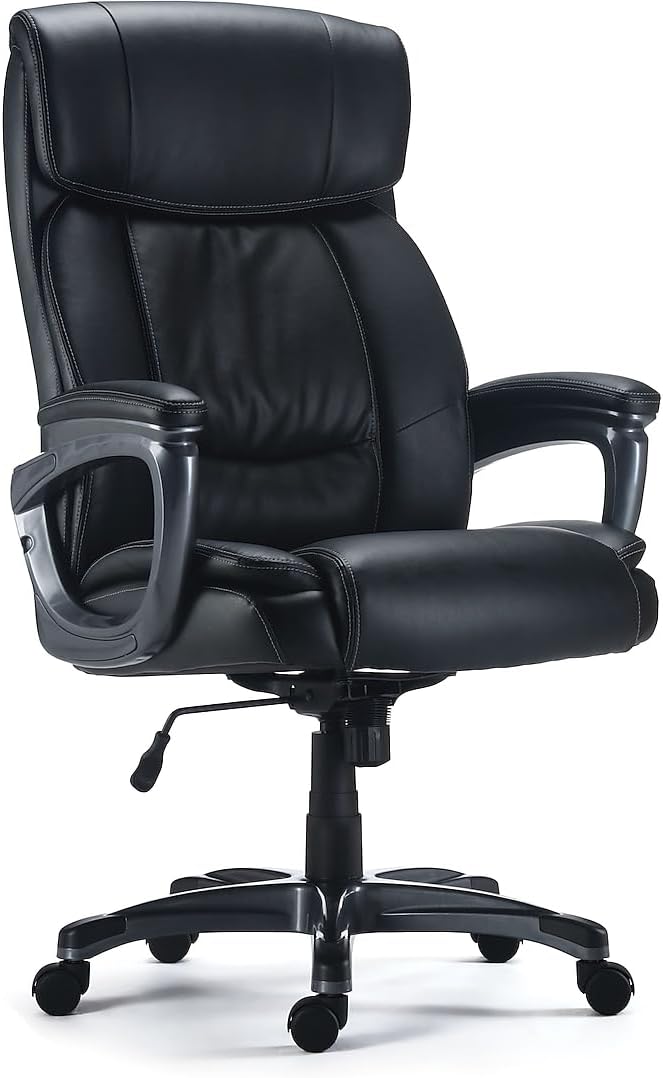 Lockland Bonded Leather Big & Tall Managers Chair, Black (58067)
