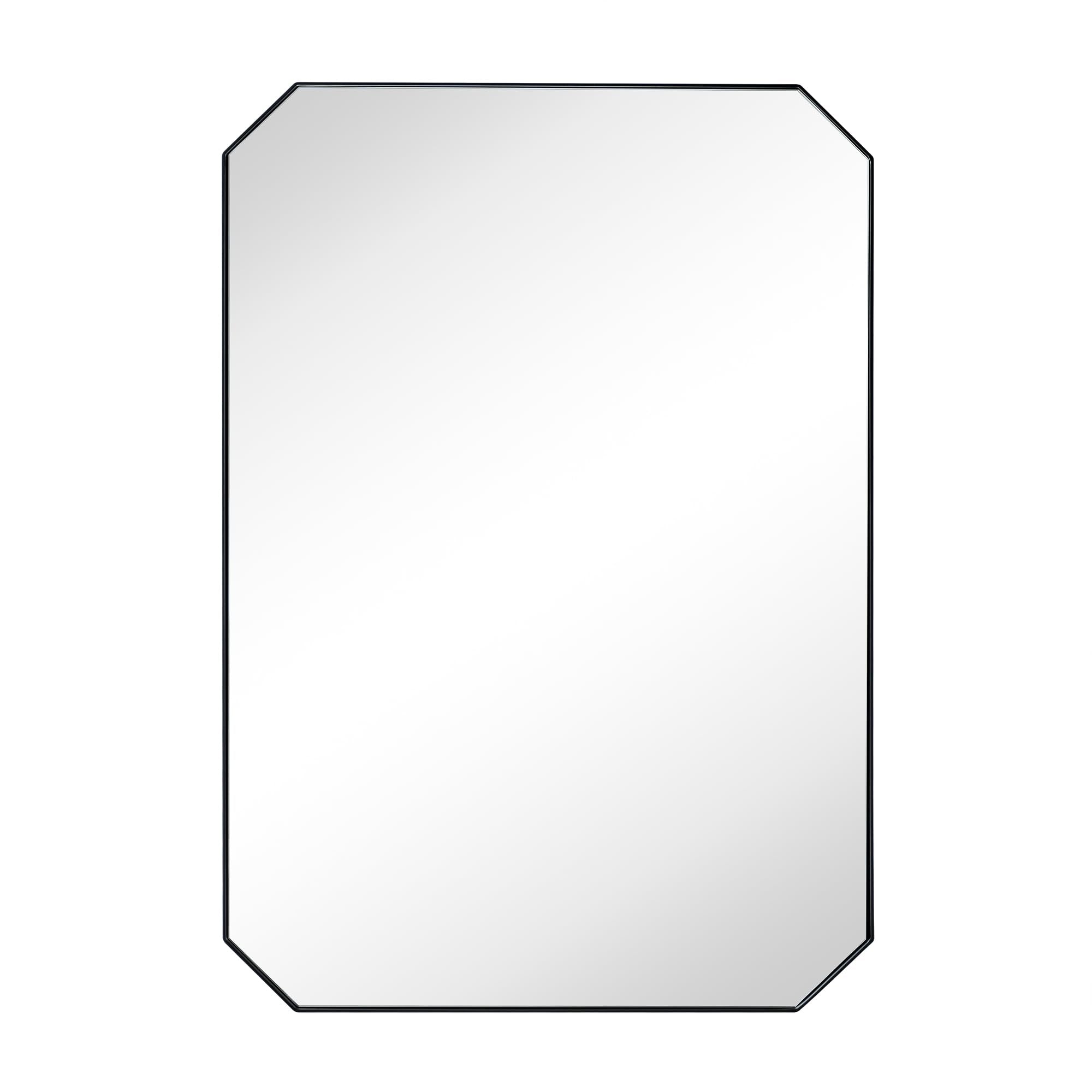 Arched Metal Surface Mount Medicine Cabinet with Mirror Irregular Rectangle Bathroom