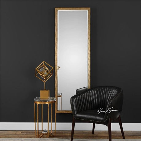 Contemporary Iron Decorative Mirror in Gold