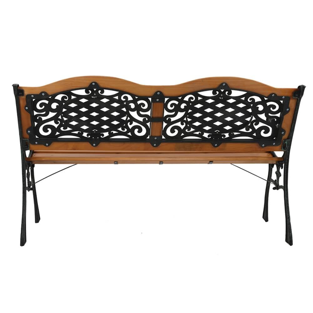 2-3 Person Patio Bench with Wood Seat,Patio Furniture Bench Chair