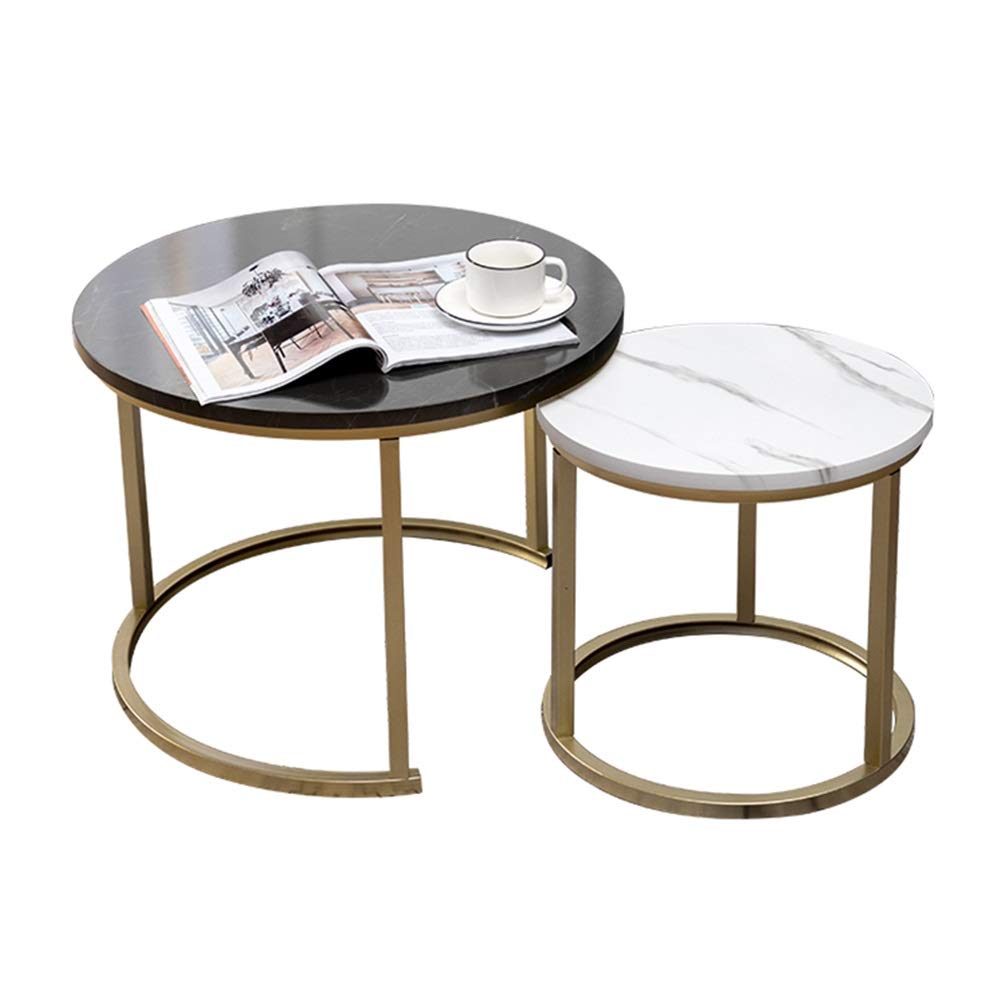 Imitation Marble Sofa Table, MDF Table Top, Metal Frame