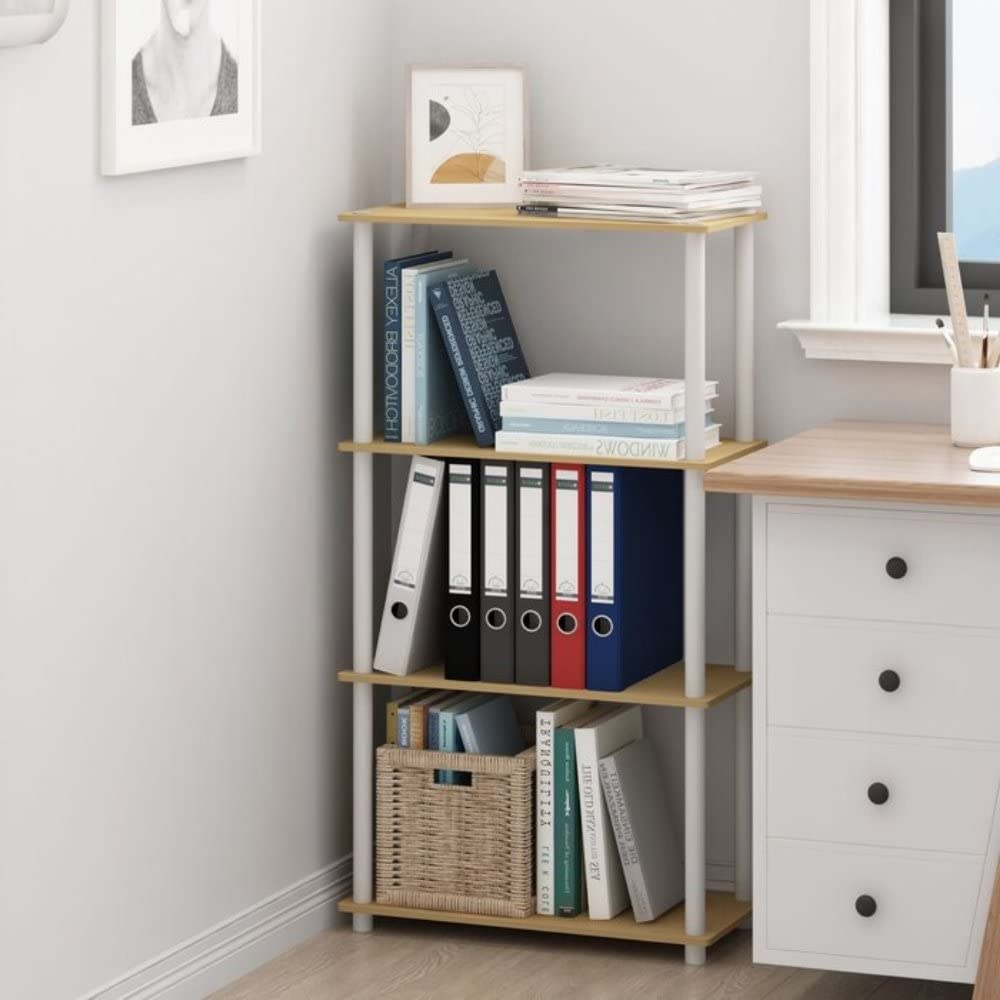 Elegant Storage Organizer & Decorative Wood Bookshelf with Durable Airy Frame Fitted