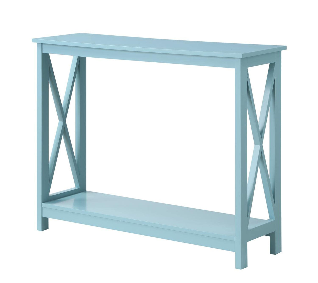 Oxford Console Table with Shelf, Sea Foam Blue