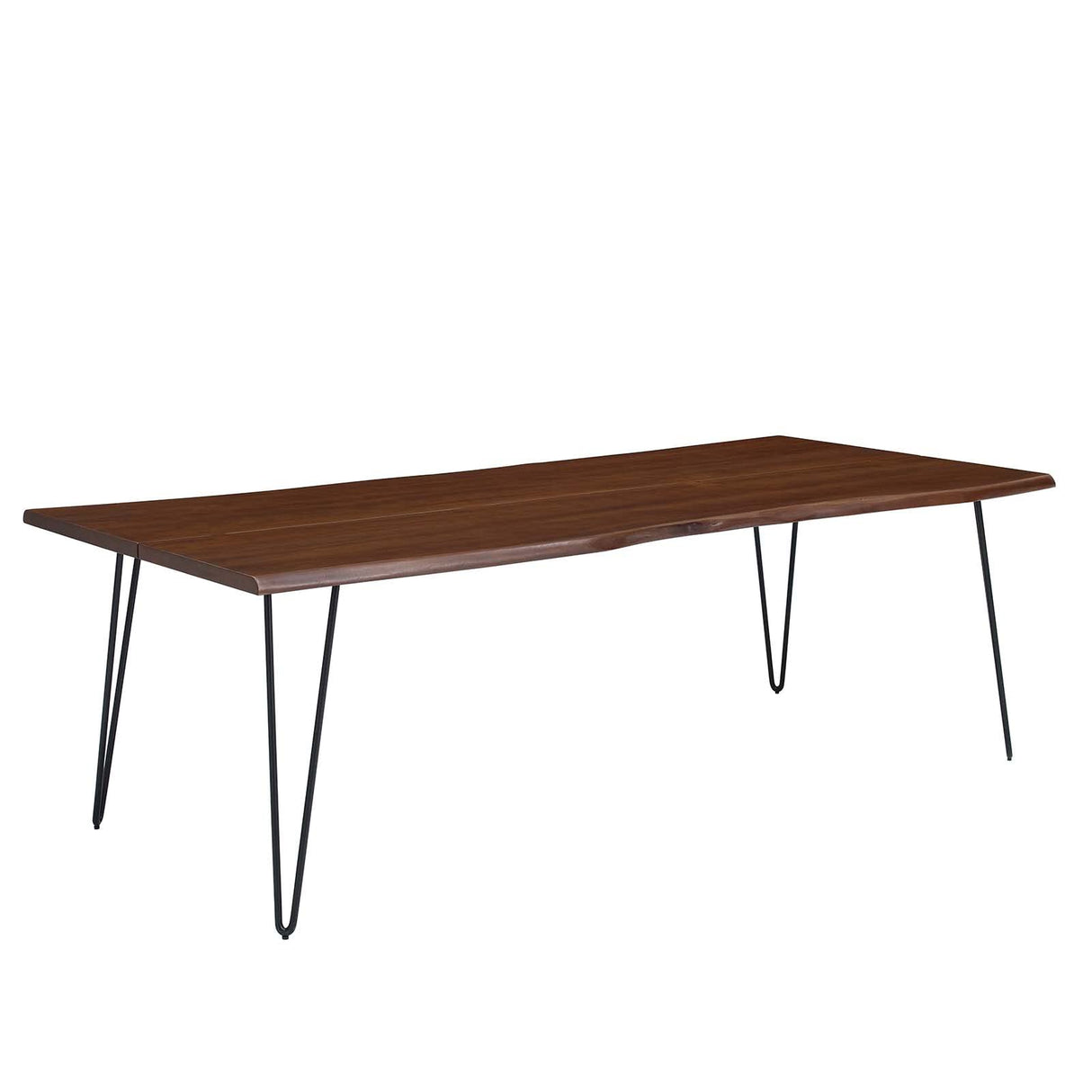 Ardor 96" Live Edge Acacia Wood Rectangular Dining Table in Black Walnut