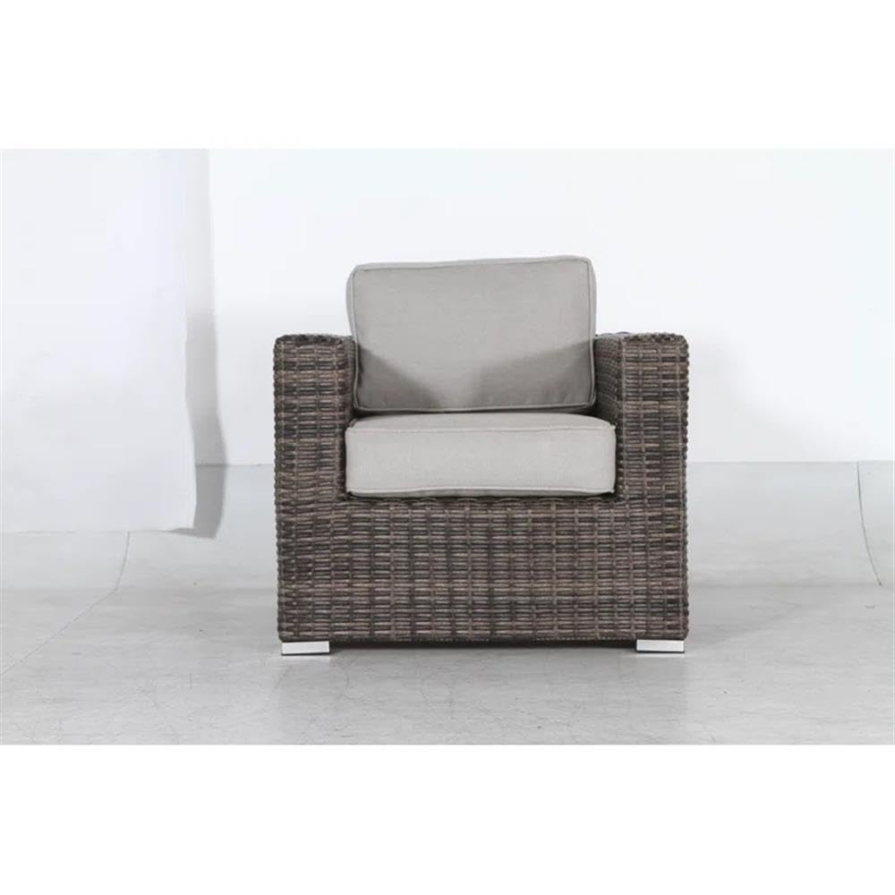 9-Piece Wicker/Rattan Sectional Set in Espresso