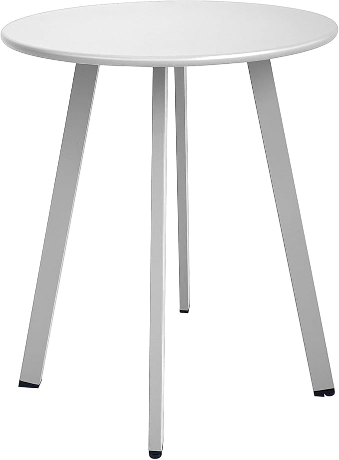 Outdoor Side Table, Weather Resistant Patio Small Side Table Outdoor Indoor Round Metal