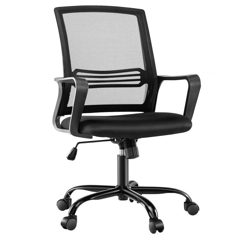 Task Mid-Back Office Chair, Dark Black