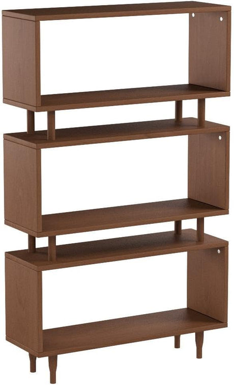 Bookshelves Margo Mid Century, (Walnut Brown)