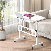 Small Standing Desk Adjustable Height, Rolling Desk for Sitting and Standing