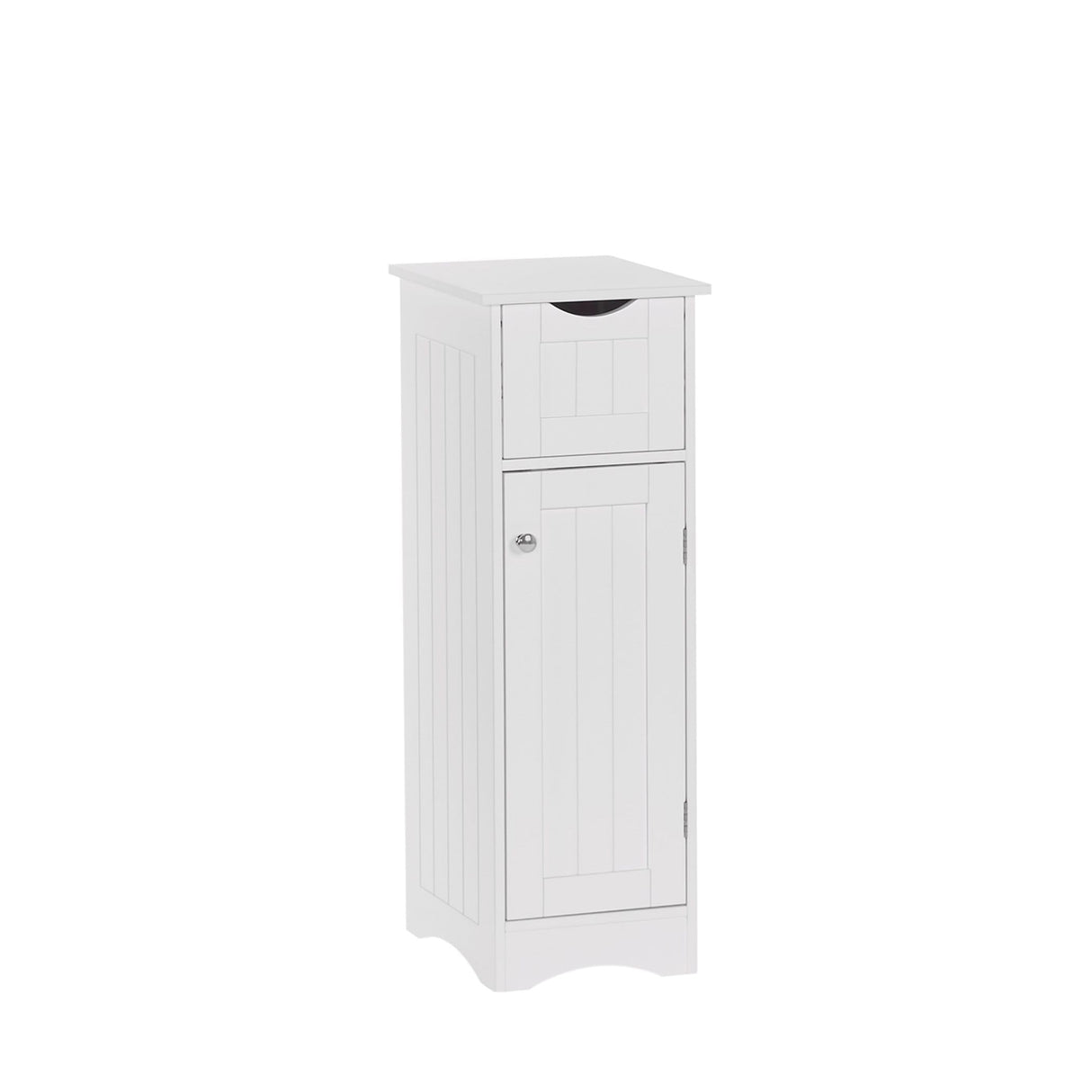 Slim, White Ashland Cabinet with Drawer