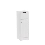 Slim, White Ashland Cabinet with Drawer