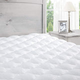 Pillow Top Queen Mattress Topper for Back Pain Relief - Cooling Queen Mattress