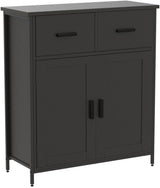 Storage Cabinet, Bathroom Cabinet with 2 Drawers & Adjustable Shelf, Freestanding