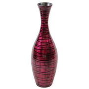 24.4"x7.87" Lacquer Bamboo Vase with Line Accent