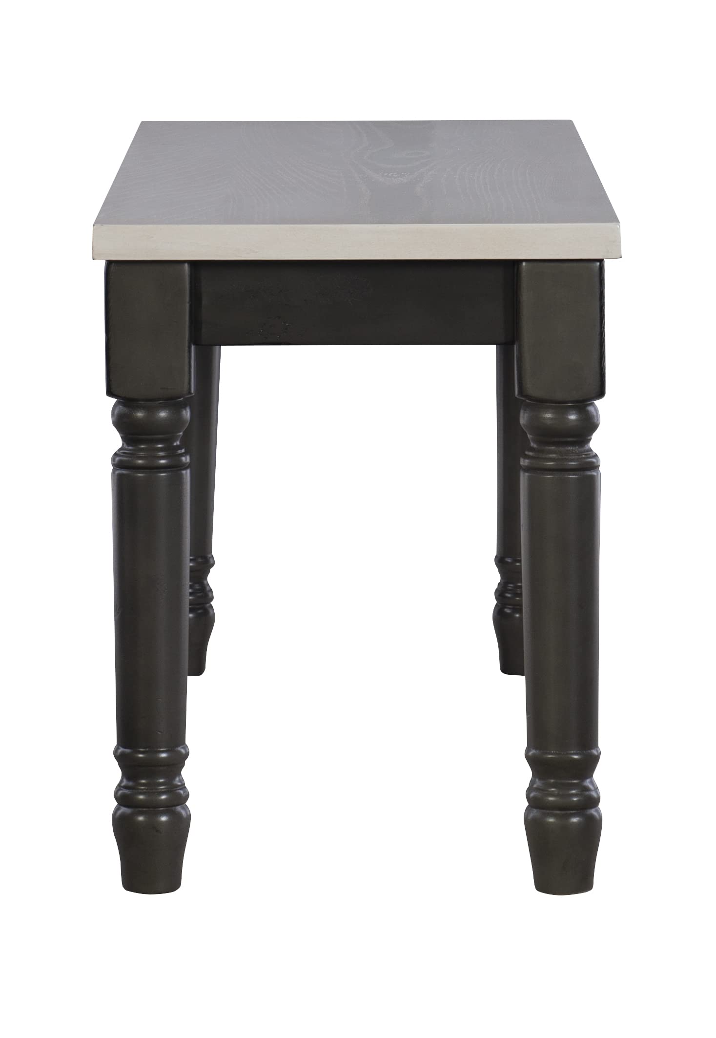 Piece Dining Set with Dark Grey Base and Smokey White Top Includes Dining Table Four