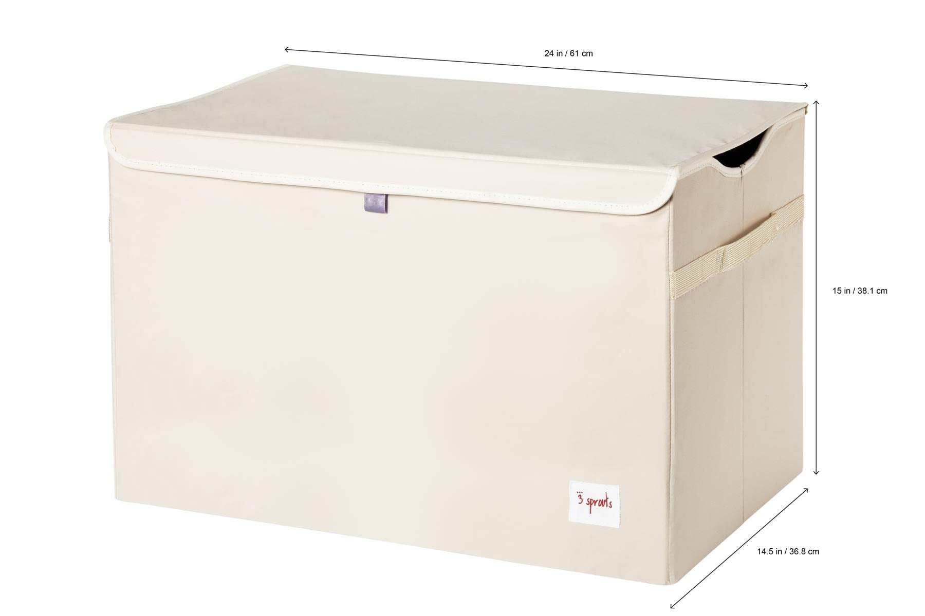 Toy Chest for Kids with Lid and Handles - Collapsible Toy Storage Bin/Trunk/Box/Basket