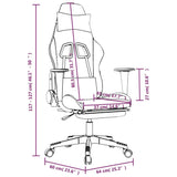 Adjustable Gaming Chair with Footrest - Black and Yellow Fabric
