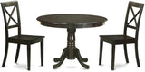 HLBO5-CAP-W 5 Piece Kitchen Table Set for 4 Includes a Round Dining Table with Pedestal and 4 Dining