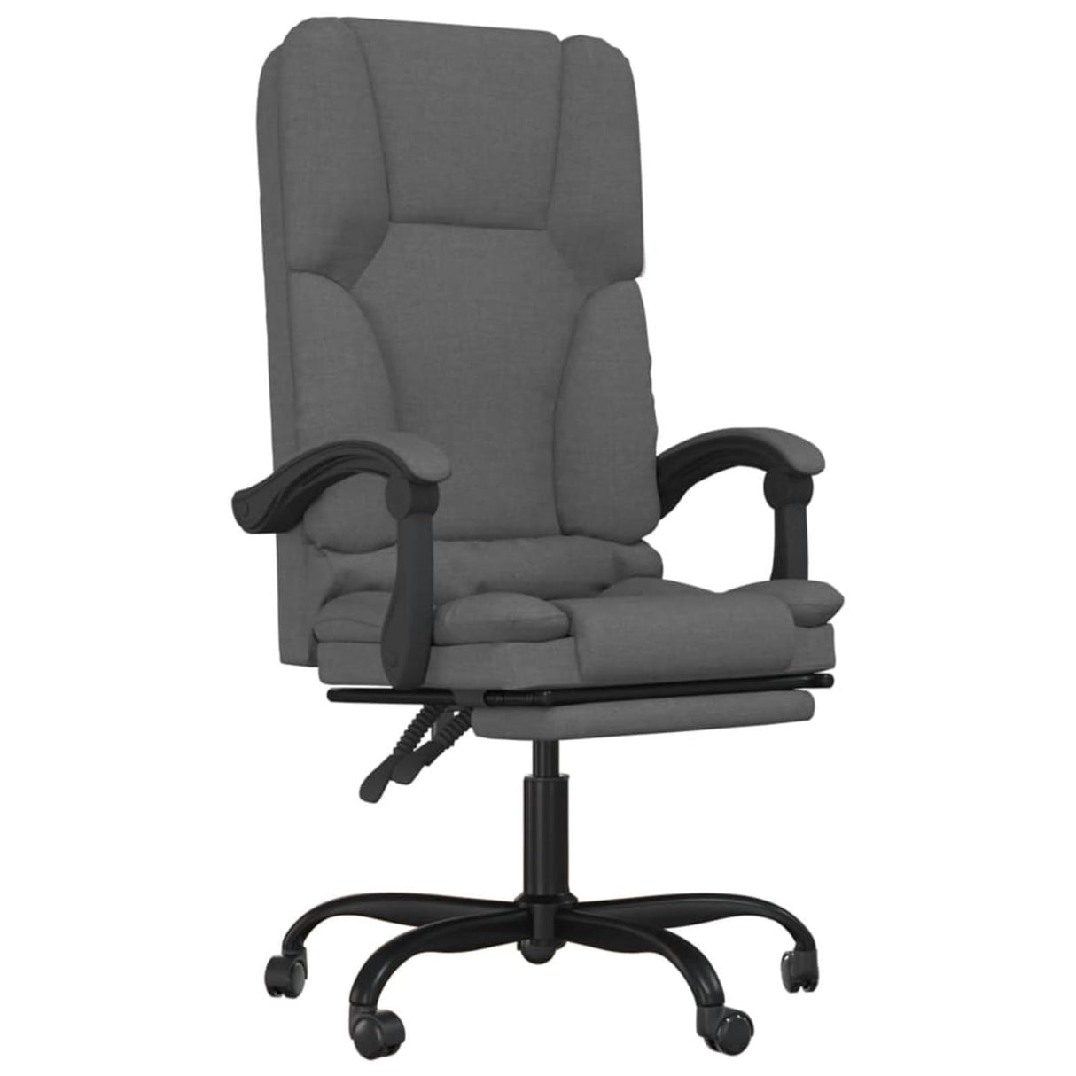 Gecheer Massage Reclining Office Chair Dark Gray Fabric