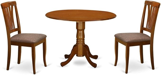 DLAV5-SBR-C 5 Piece Dinette Set for 4 Includes a Round Dining