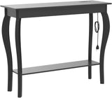 Console Table with Outlets and USB Ports, Narrow Sofa Table,