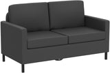 Linen Fabric Modern Small Loveseat Sofa Couch for Living Room, 51" W Little Upholstered 2-Seater Mini Love Seats