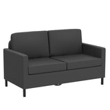 Linen Fabric Modern Small Loveseat Sofa Couch for Living Room, 51" W Little Upholstered 2-Seater Mini Love Seats