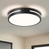 Modern Brushed Black Flush Mount Ceiling Light Mid-Century LED Ceiling Light Bedroom