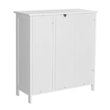 Bathroom Floor, Freestanding Storage Cabinet with Drawer, 3 Open Compartments,