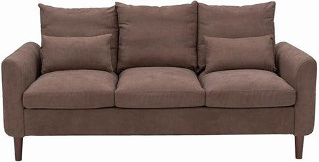 Sectional Sofa 3 Seat Couch, Modern Sofa with Solid Wood Legs, Couches Sofas for